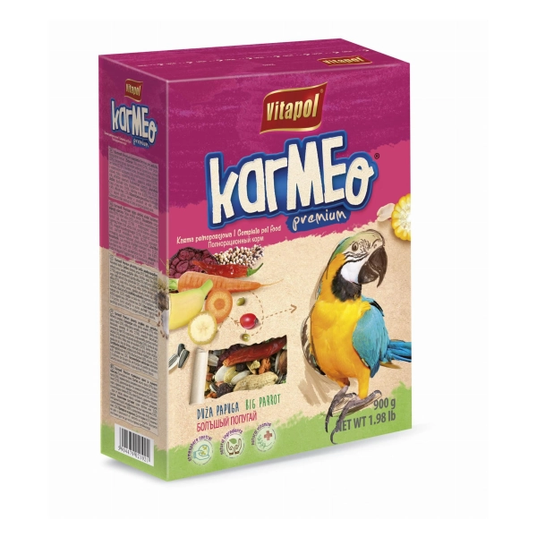 Vitapol. Hrana completa Karmeo Premium pentru papagali mari 900 g