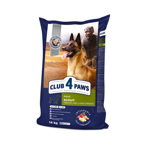 CLUB-4-PAWS-Премиум-SCOUT-Сухой-корм-для-взрослых-собак-средних-и-крупных-пород.-14-кг