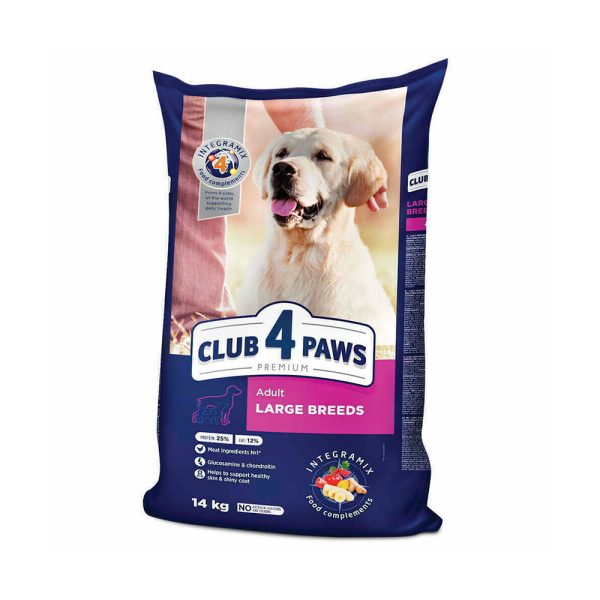 CLUB-4-PAWS-Премиум-Сухой-корм-для-взрослых-собак-крупных-пород.-14-кг