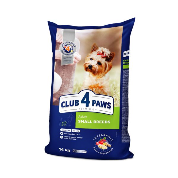 CLUB-4-PAWS-Премиум-Сухой-корм-для-взрослых-собак-малых-пород.-14-кг