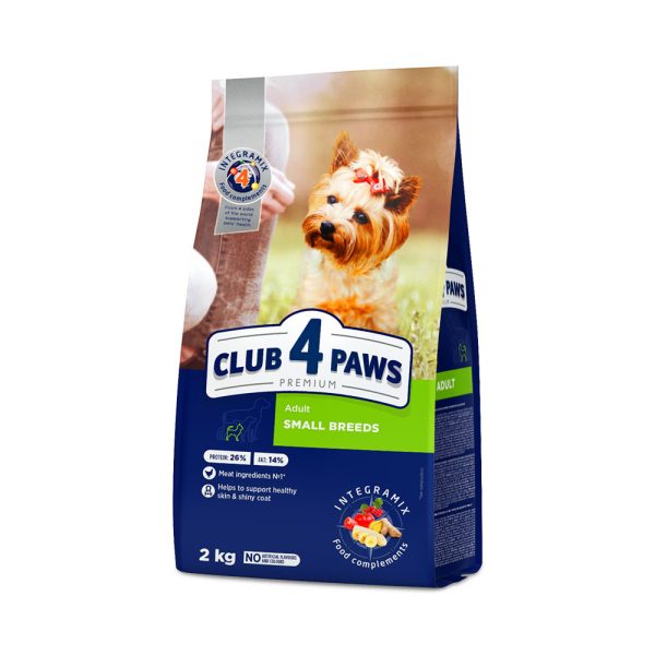 CLUB-4-PAWS-Премиум-Сухой-корм-для-взрослых-собак-малых-пород.-2-кг