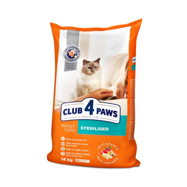 CLUB-4-PAWS-Премиум-Сухой-корм-для-взрослых-стерилизованных-кошек.-14-кг