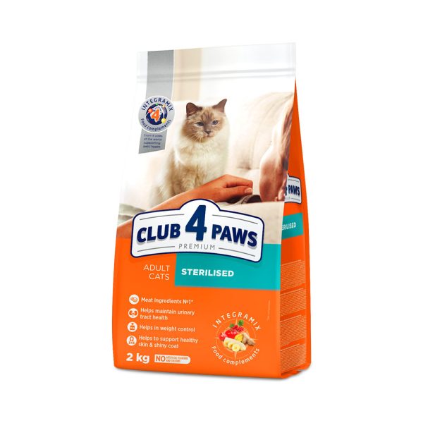CLUB-4-PAWS-Премиум-Сухой-корм-для-взрослых-стерилизованных-кошек.-2-кг