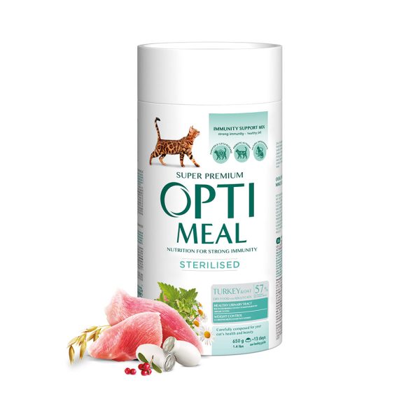 OPTIMEAL™.-Полнорационный-сухой-корм-для-стерилизованных-кошек-и-кастрированных-котов-–-индейка-и-овес-0.65-кг