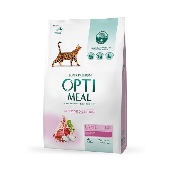 OPTIMEAL™.-Полнорационный-сухой-корм-для-взрослых-кошек-с-чувствительным-пищеварением-–-ягненок-4-кг